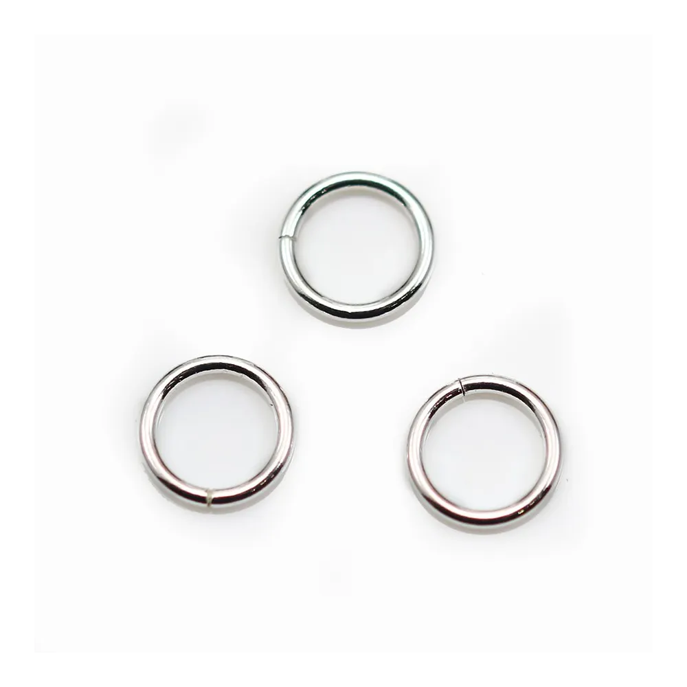 Anneaux ronds Fermés 8x1mm argent 925 x10 PCS