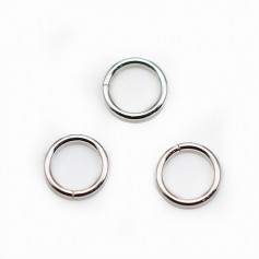 925 Silver, Closed Round Rings, 8x1mm, x 10pcs