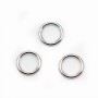 925 Silver, Closed Round Rings, 8x1mm, x 10pcs