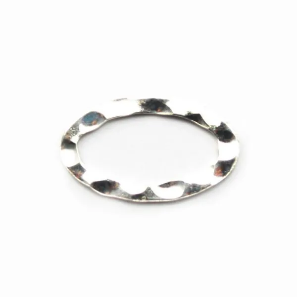 Anneaux OVALE Soudé 10x16.2mm argent 925 x2 PCS
