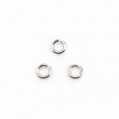 925 Silver, Open Round Rings, 3x0.6mm, x 20 pcs 