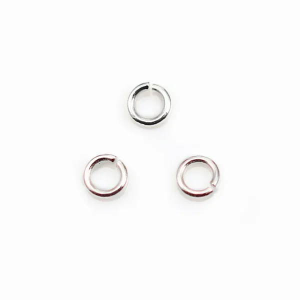 Anneaux ouverts 4x0.8 mm argent 925 x 20 pcs