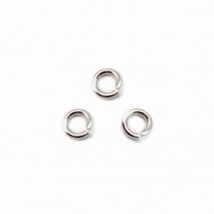 Silver 925 rhodium Open Round Rings 4mm x 20 pcs 