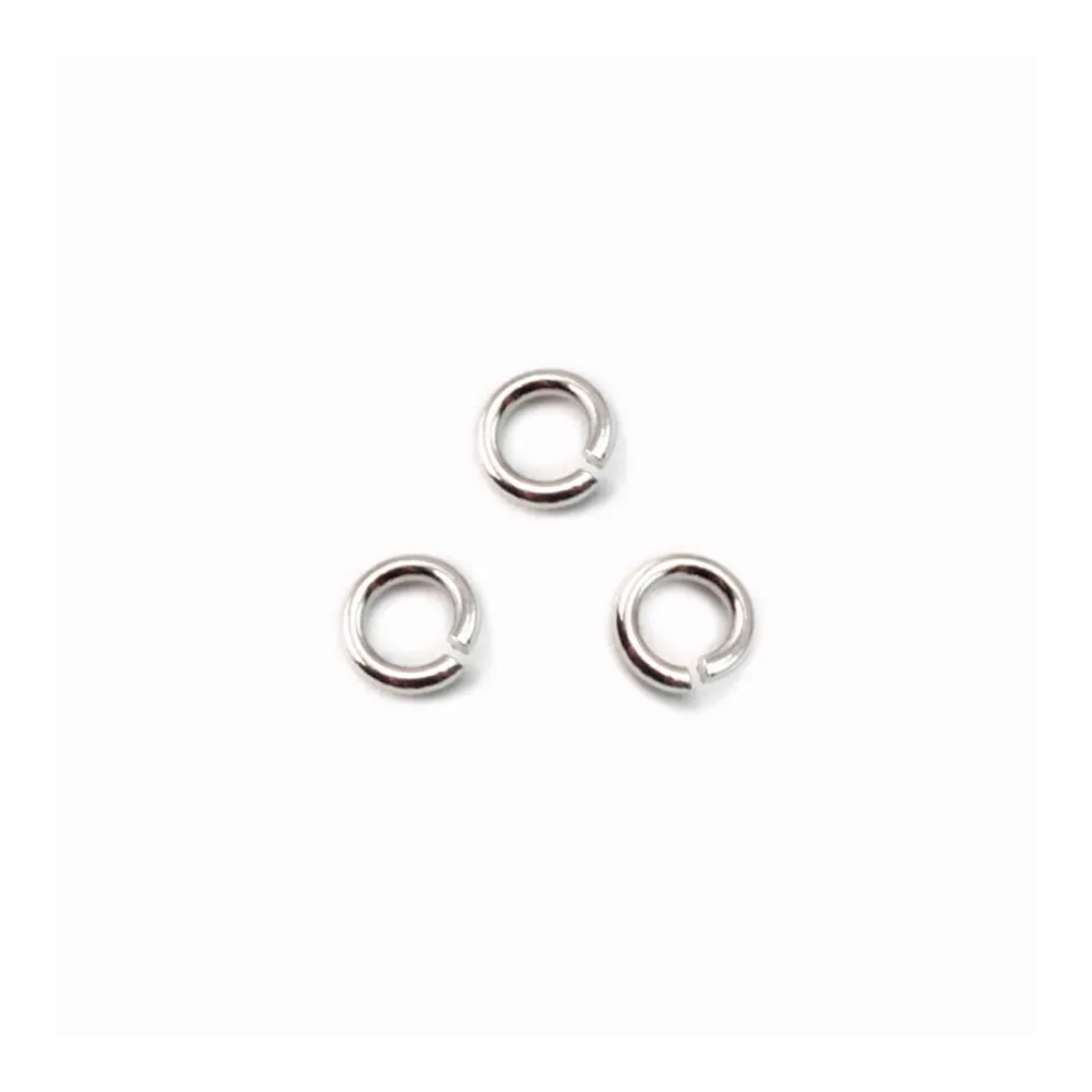 Anneaux ouverts 4x0,6 mm argent 925 rhodie   x 20pcs