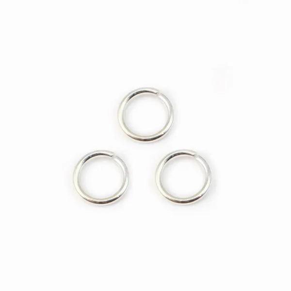 Anneaux ouverts 5x0.8 mm argent 925 x10 pcs