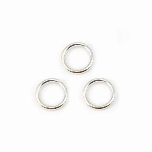  Anneaux ouverts 6x1 mm argent 925 x 10 pcs 