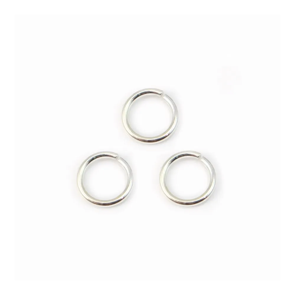  Anneaux ouverts 6x1 mm argent 925 x 10 pcs 