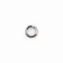 Anneaux ouverts 5x0,6 mm argent 925 rhodie   x 10pcs
