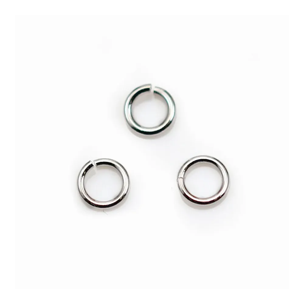Anneaux ouverts 5x0,6 mm argent 925 rhodie   x 10pcs