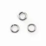Anneaux ouverts 5x0,6 mm argent 925 rhodie   x 10pcs