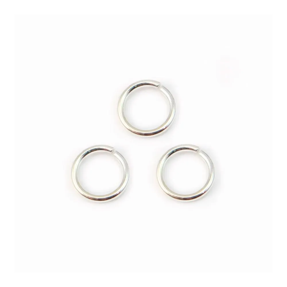Anneaux ouverts 7x0,9 mm argent 925 x10 st 