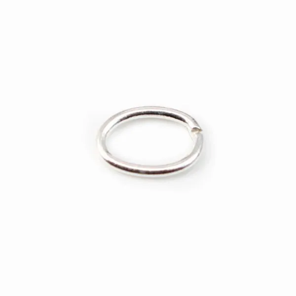 Anneaux ovales, argent 925, ouvert, 5x7mm, x 4pcs