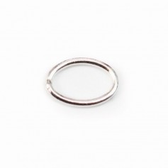 925 Sterling Silver, Oval-shape Rings, 6x8mm x 4pcs