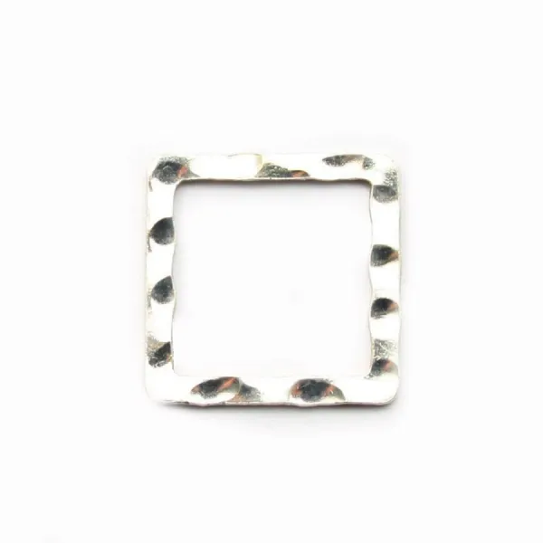 Anneaux CARRE Soudé 14.30mm argent 925 x2 PCS