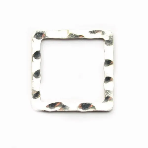 Anneaux CARRE Soudé 14.30mm argent 925 x2 PCS