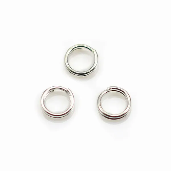 Anneaux doubles 5x0.6 mm argent 925 x10 st