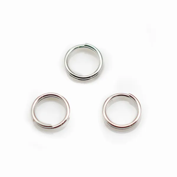 Anneaux doubles 7x0.7 mm argent 925 x10 pcs