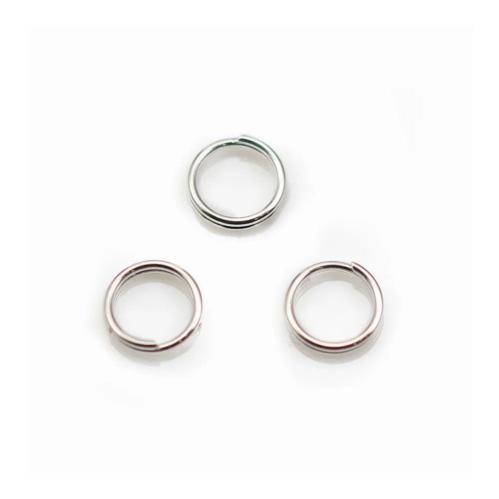 925 Silver, Double jump rings, 7x0.7mm x 10 pcs