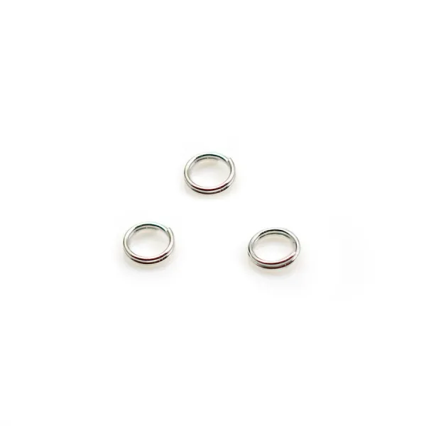 Anneaux doubles, de forme ronde, en argent 925, 3 * 0.3mm x 20pcs