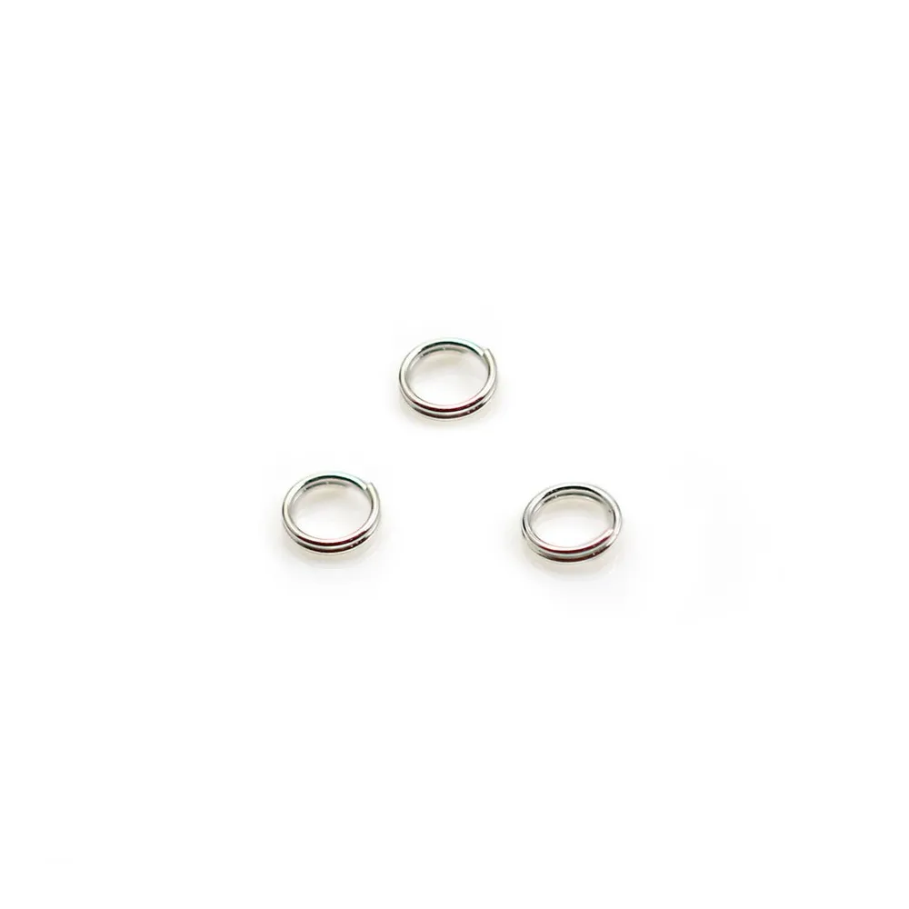 Anneaux doubles, de forme ronde, en argent 925, 3 * 0.3mm x 20pcs
