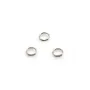 Anneaux doubles, de forme ronde, en argent 925, 3 * 0.3mm x 20pcs