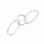 Triple anneau Ovales&Rond Rhodié argent 925x1 pc