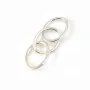 Triple anneau ovale, 8x6x24mm, argent 925 x 2PCS