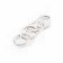 Quatre anneaux ovales, 8x6mm, argent 925 x 2pcs 