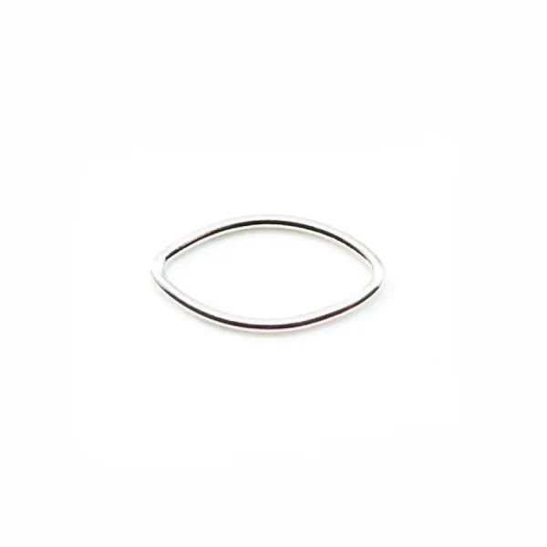 Anneaux argent 925 ovale soudé 7x13mm x 4pcs