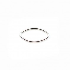Silver 925 Oval Rings 7x13mm x 4pcs