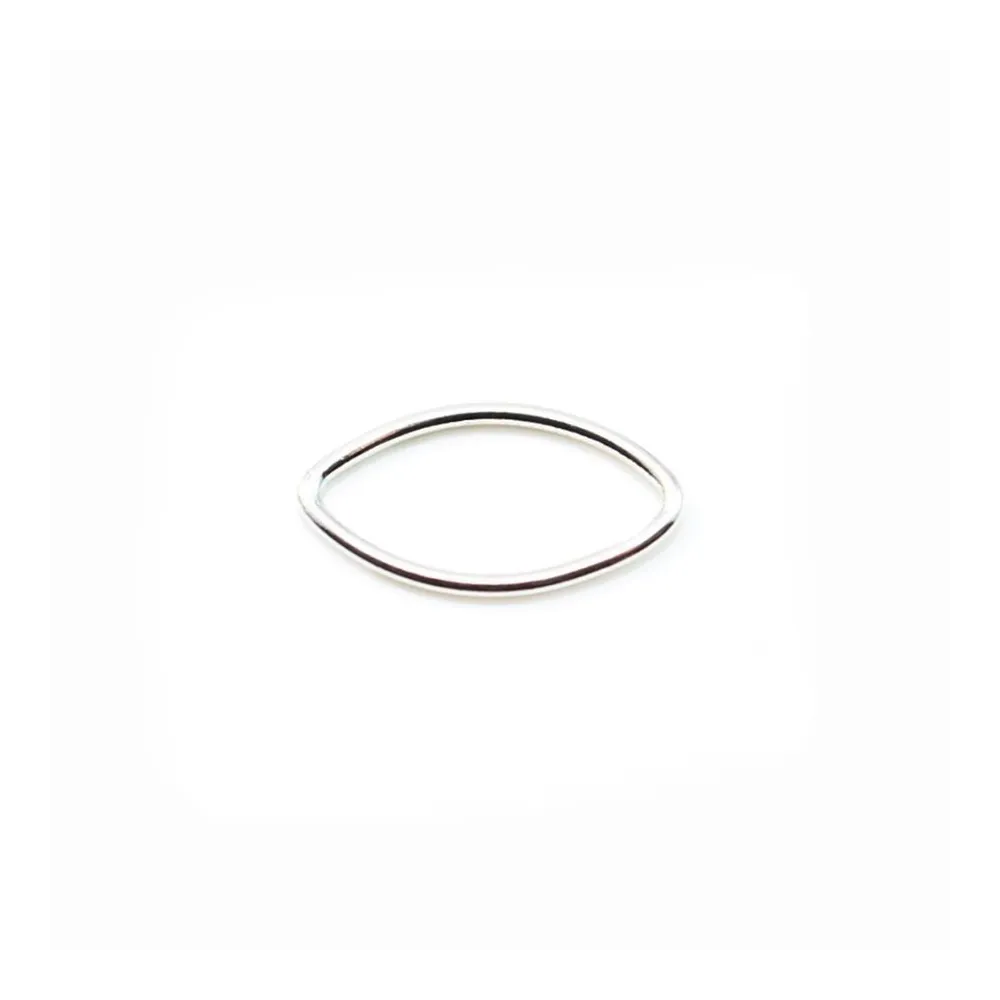Anneaux argent 925 ovale soudé 7x13mm x 4pcs
