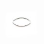 Silver 925 Oval Rings 7x13mm x 4pcs