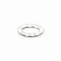Hammerblow Rings Oval Silver 925  7x13mm x 4pcs