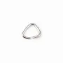 925 Silver rhodium, Open Triangle-shape, 4x4x0.6mm, x 20pcs