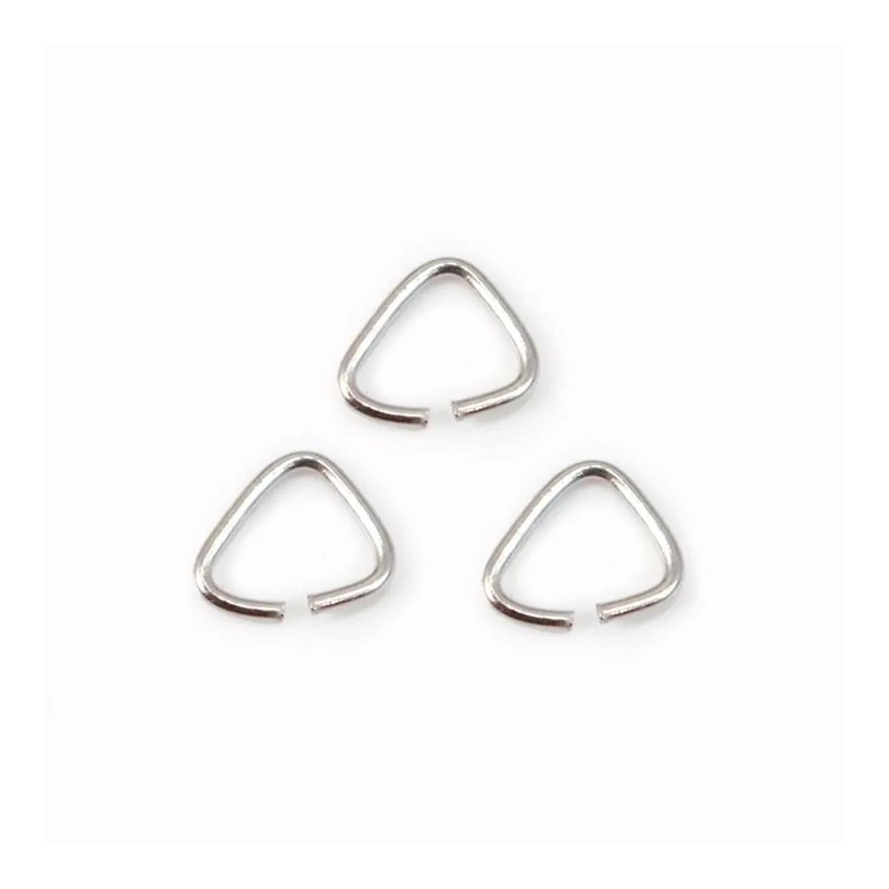 Anneaux ouverts triangulaires 4x4x0,6 mm argent 925 rhodie x20PCS