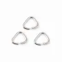 925 Silver rhodium, Open Triangle-shape, 4x4x0.6mm, x 20pcs