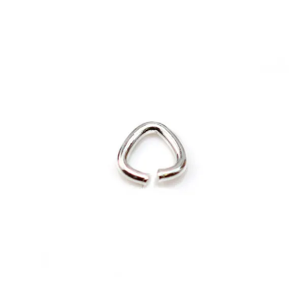 Anneaux ouverts triangulaires 6x6x0,6 mm argent 925 x 20PCS