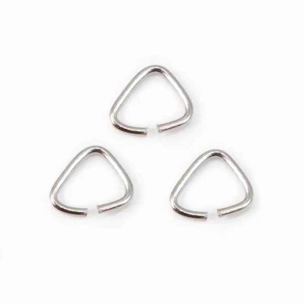 Anneaux ouverts triangulaires 5x5x0,6 mm, argent 925 rhodie, x20PCS