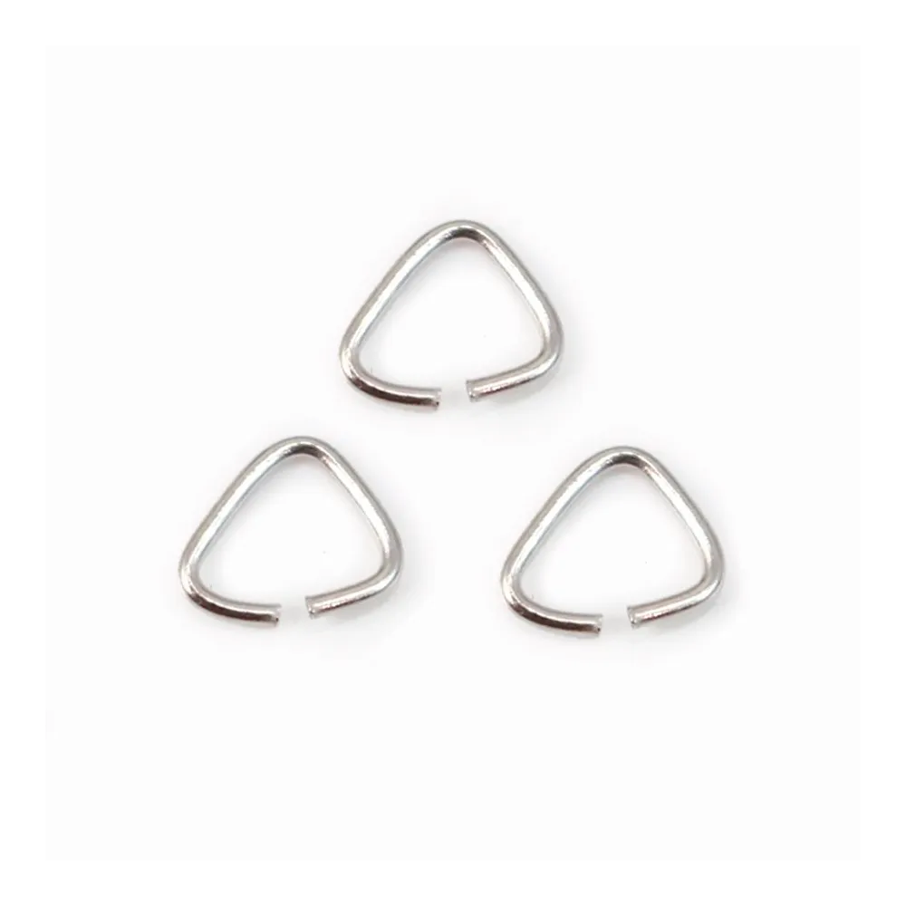 Anneaux ouverts triangulaires 5x5x0,6 mm, argent 925 rhodie, x20PCS