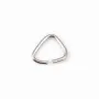 925 Silver rhodium, Open Triangle-shaped, 5x5x0.6mm, x 20pcs