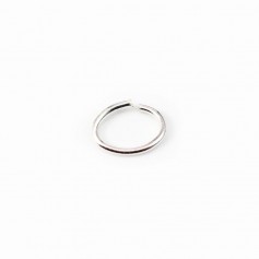 925 Sterling Silver, Oval-shape Rings, 6x8mm x 4pcs