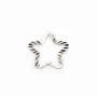Anneaux de jonction étoile, martelés, argent 925, 11.5mm, x 2pcs