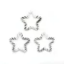 Anneaux de jonction étoile, martelés, argent 925, 11.5mm, x 2pcs