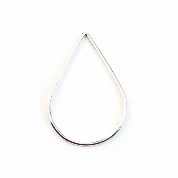 Anneaux poire fermés,20x30mm, argent 925  x 1pc