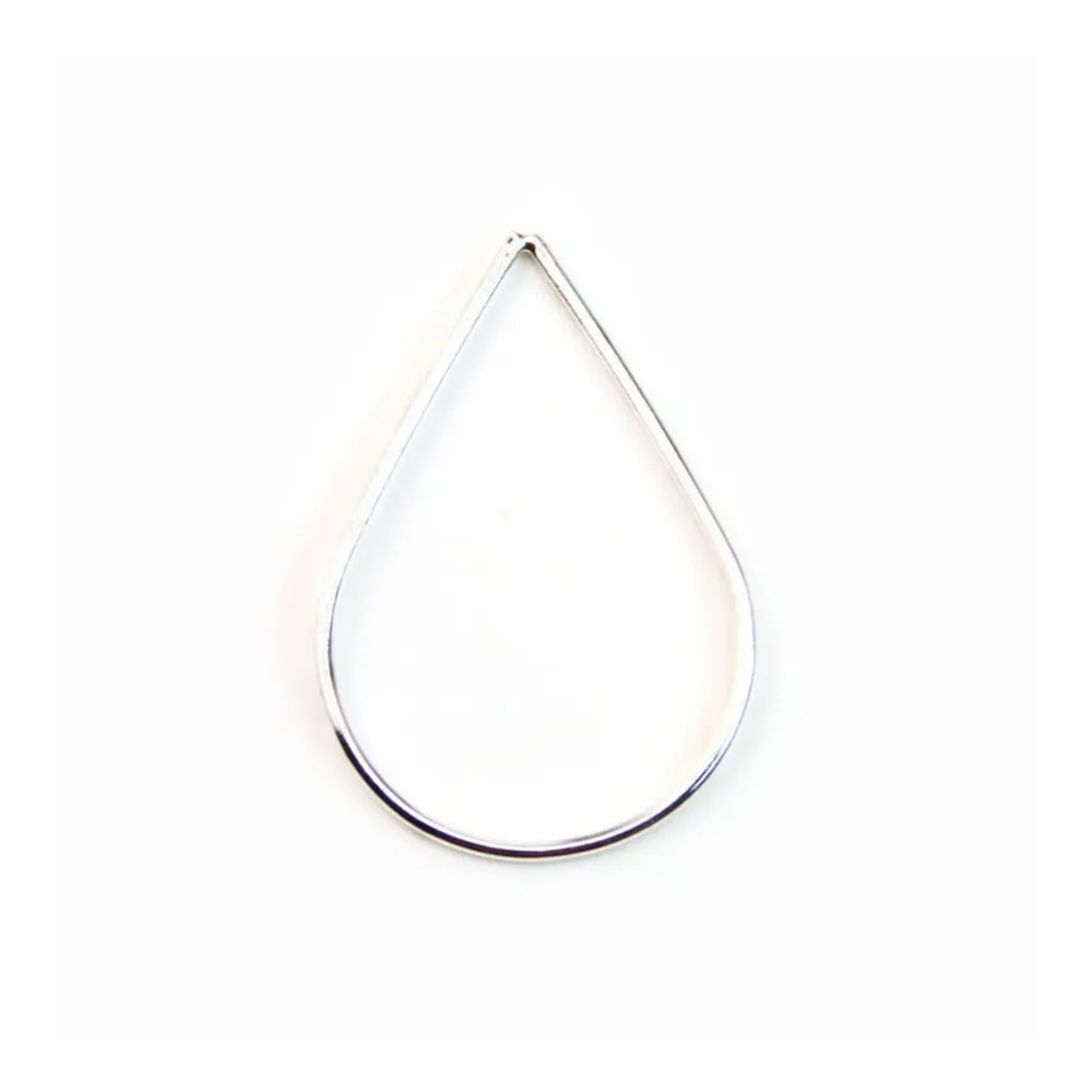 Anneaux poire fermés,20x30mm, argent 925  x 1pc