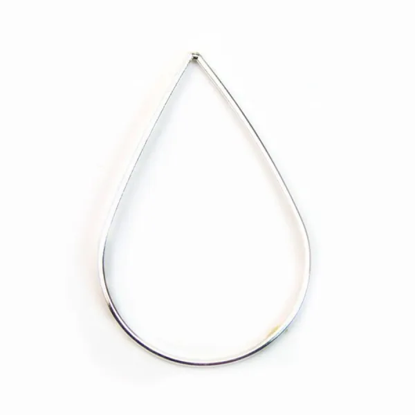 Anneaux poire fermés,28x40mm, argent 925  x 1pc