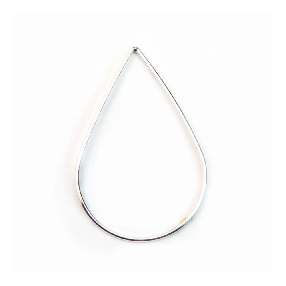 925 Silver Rings , drop, Closed, 28x40mm x 1pc