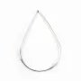 Anneaux poire fermés,28x40mm, argent 925  x 1pc