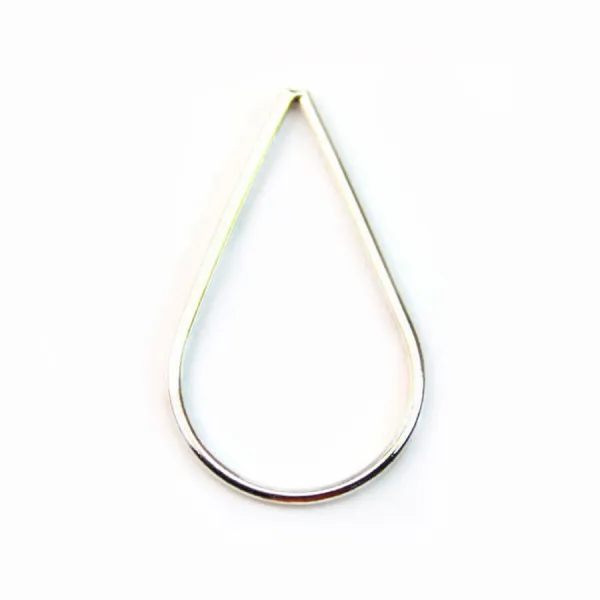 Anneaux poire fermés,15x25mm, argent 925  x 1pc