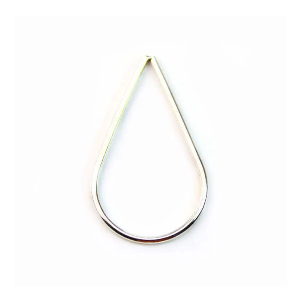 Anneaux poire fermés,15x25mm, argent 925  x 1pc